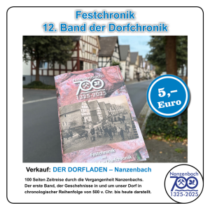 Verkauf Festchronik 700 Jahre Nanzenbach